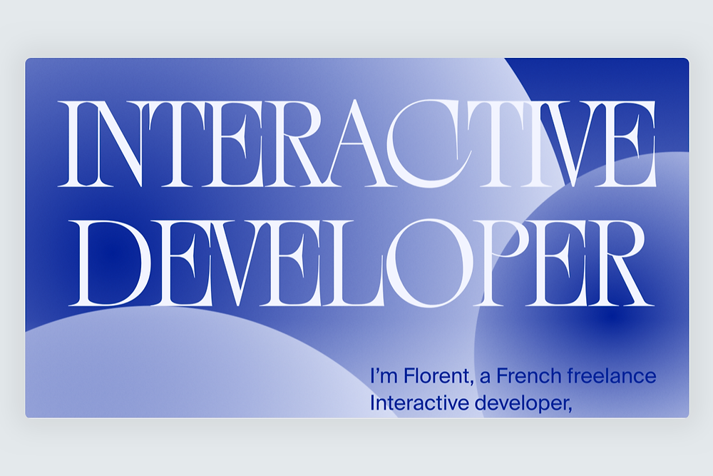 Screenshot: https://florentbiffi.com/ home page