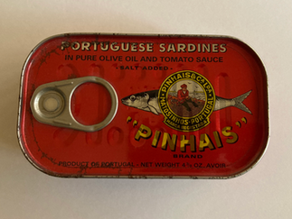 A red metal vintage sardine tin. Courtesy Conservas Pinhais.