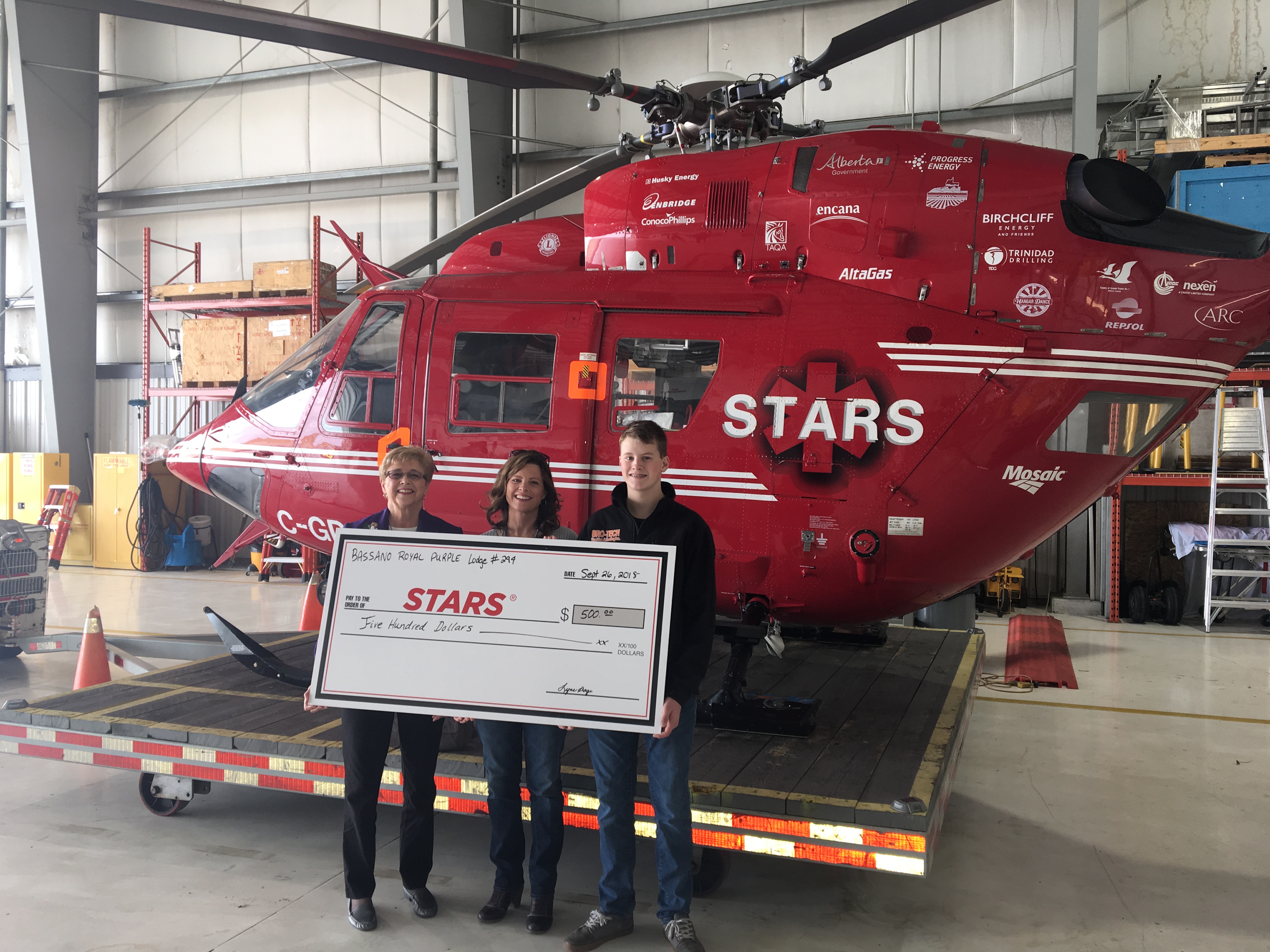 Bassano giving to S.T.A.R.S.