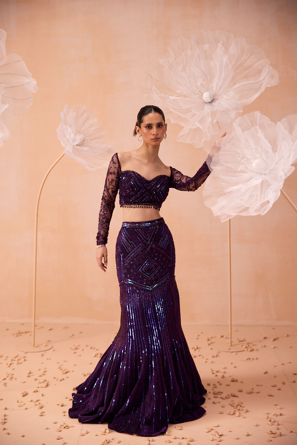 Thumbnail: PURPLE GLAM LEHENGA SET