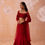 Thumbnail: Red Fishtail Lehenga Set