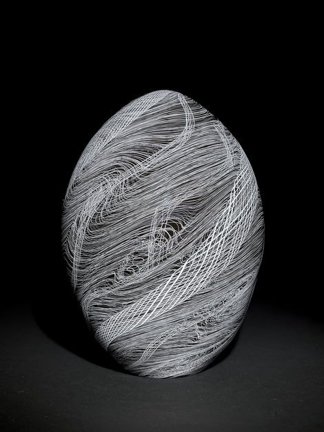 peter tietbohl glassbypeter black brocade glass vase