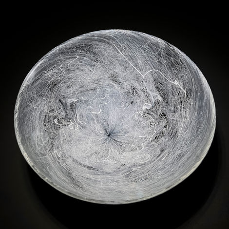 peter tietbohl glassbypeter black brocade glass vase
