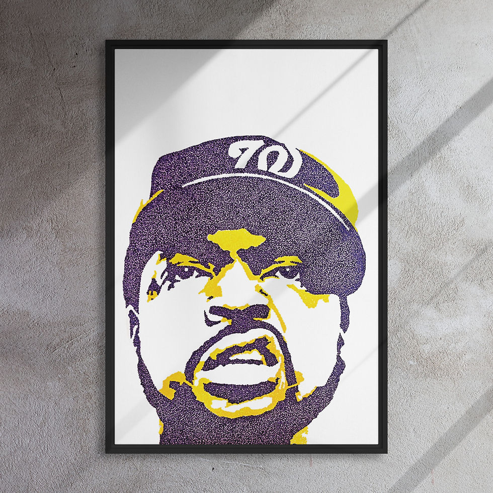 Framed Canvas - Ice Cube - "Cube"