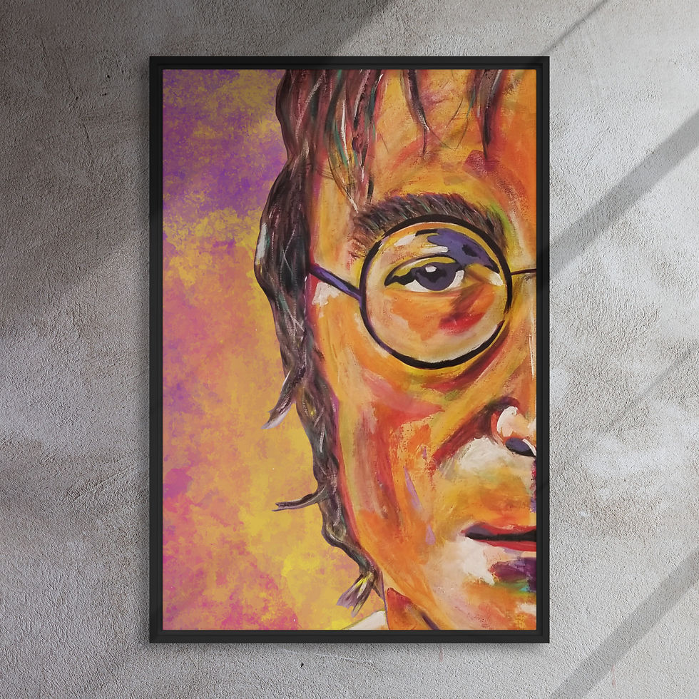 Framed Canvas - John Lennon - "Imagine"