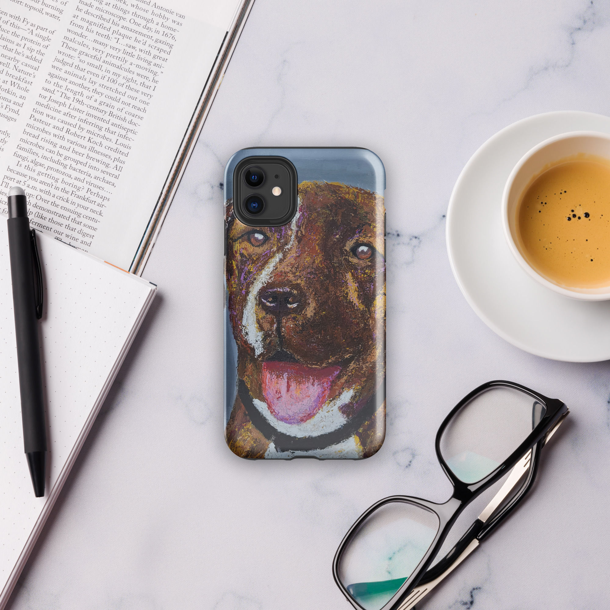 Tough Case for iPhone® - Bowie, Brindle Pitbull