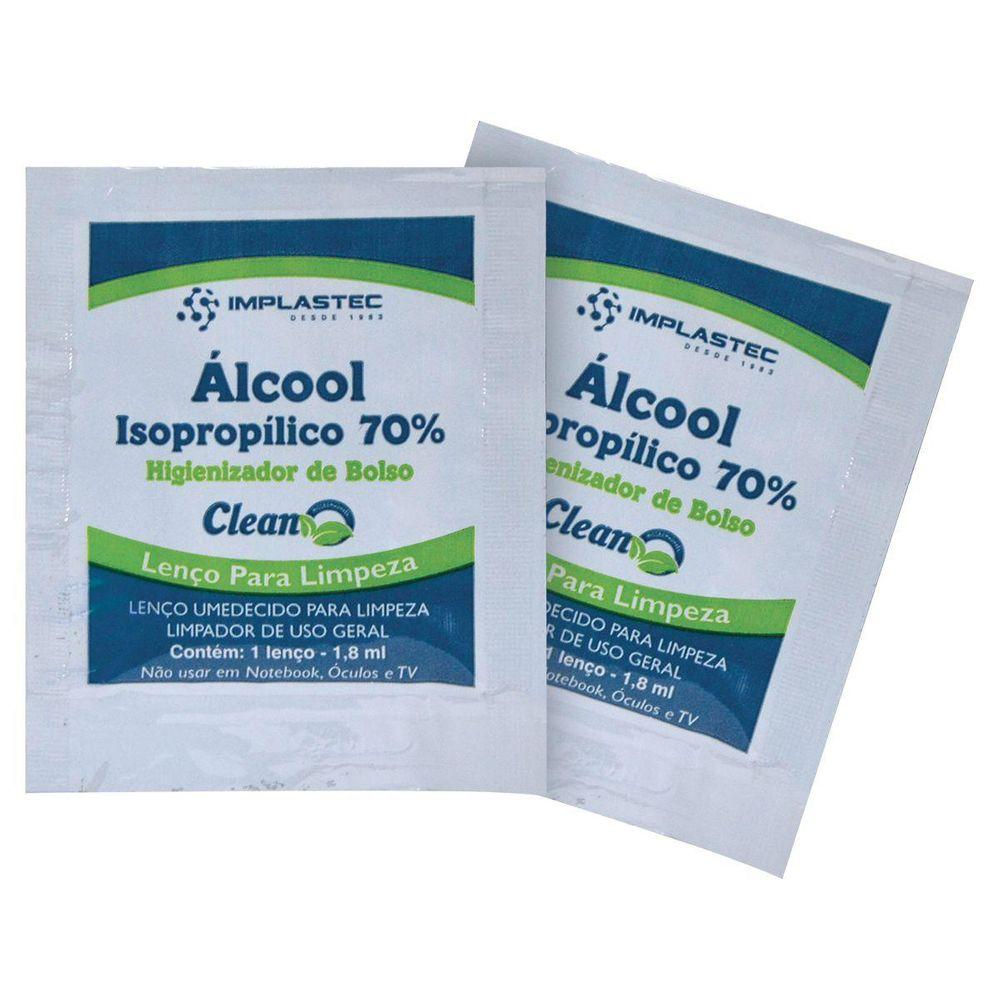 Higienizador De Bolso Implastec Alcool Isopropilico 70%