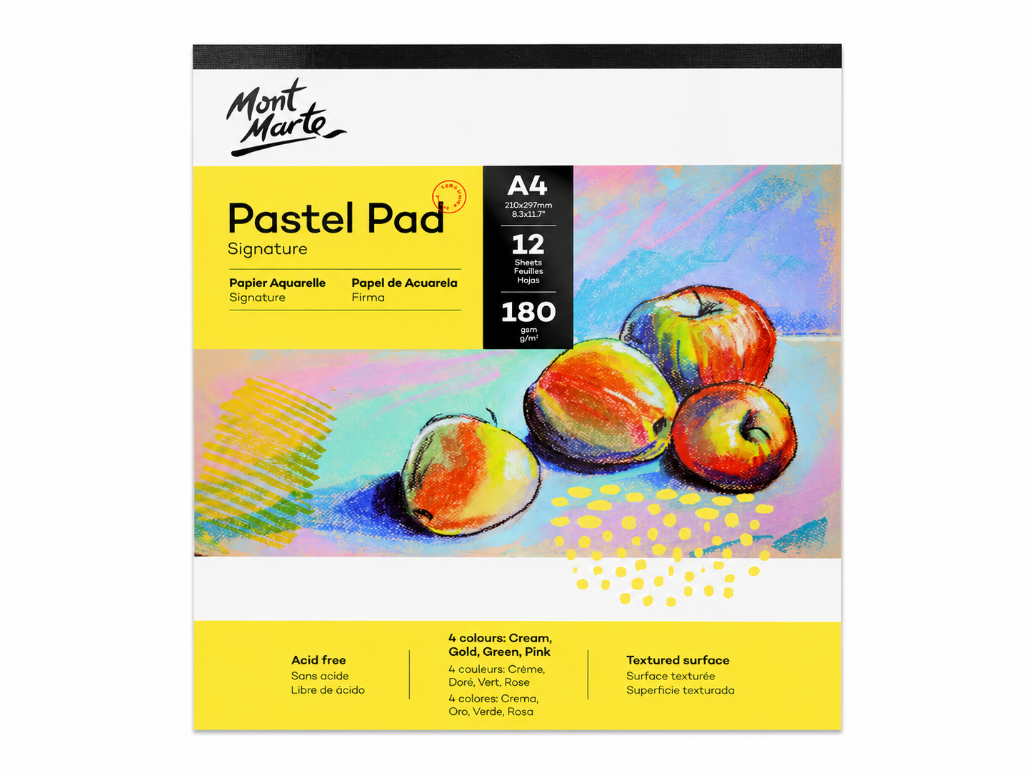Mont Marte Pastel Pad Signature 180gsm 12 Sheets A4