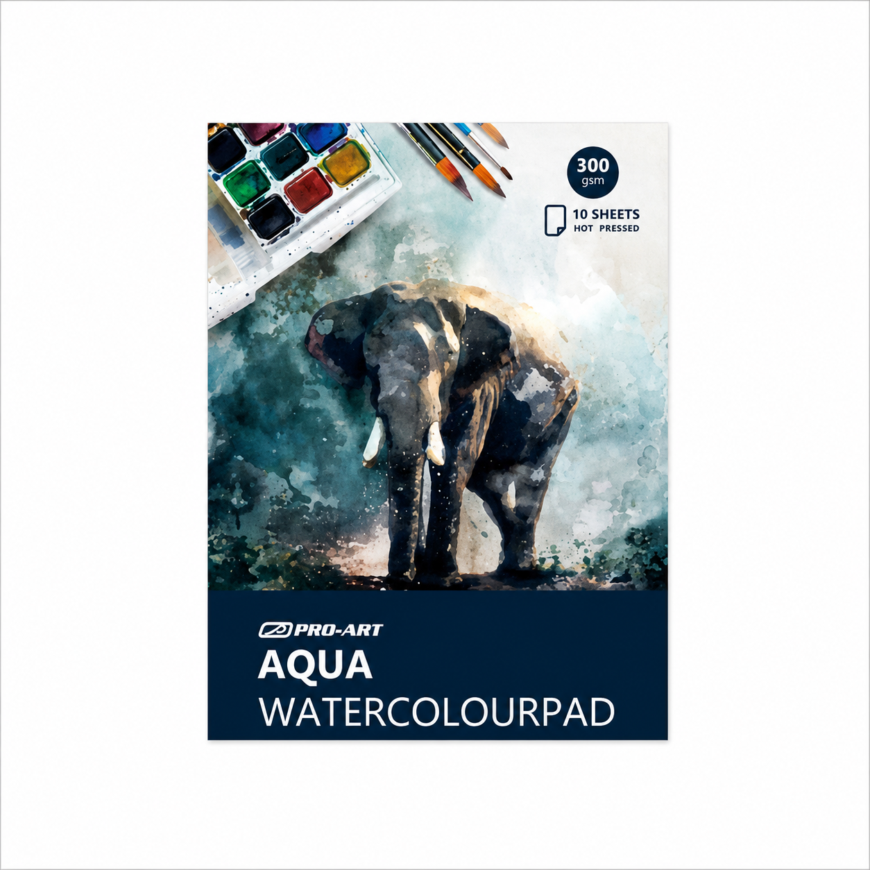 Pro Art Aqua Hot-Pressed Watercolour Pad 300gsm 10 Sheets A3