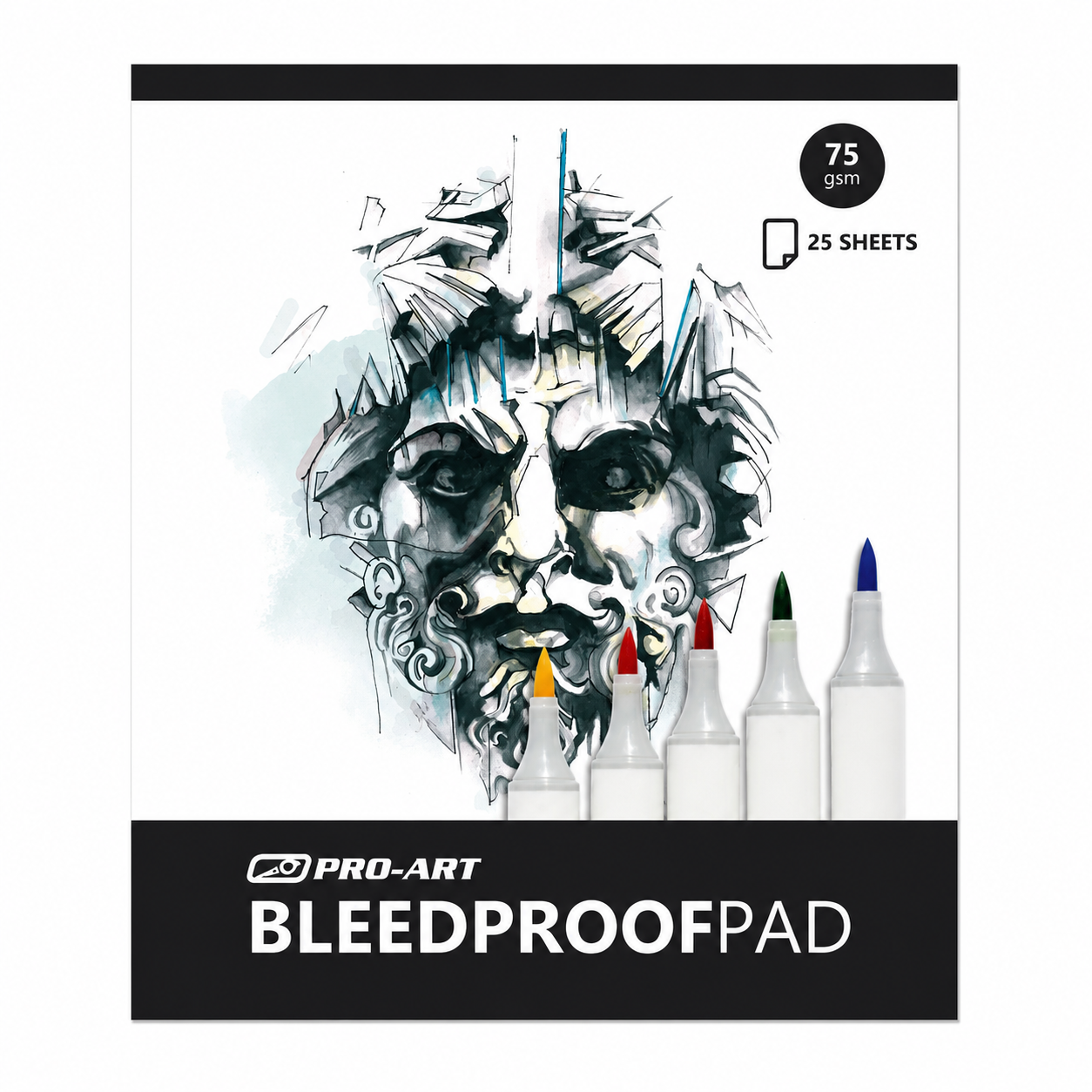 Pro Art Bleedproof Pad 75gsm 25 Sheets A2