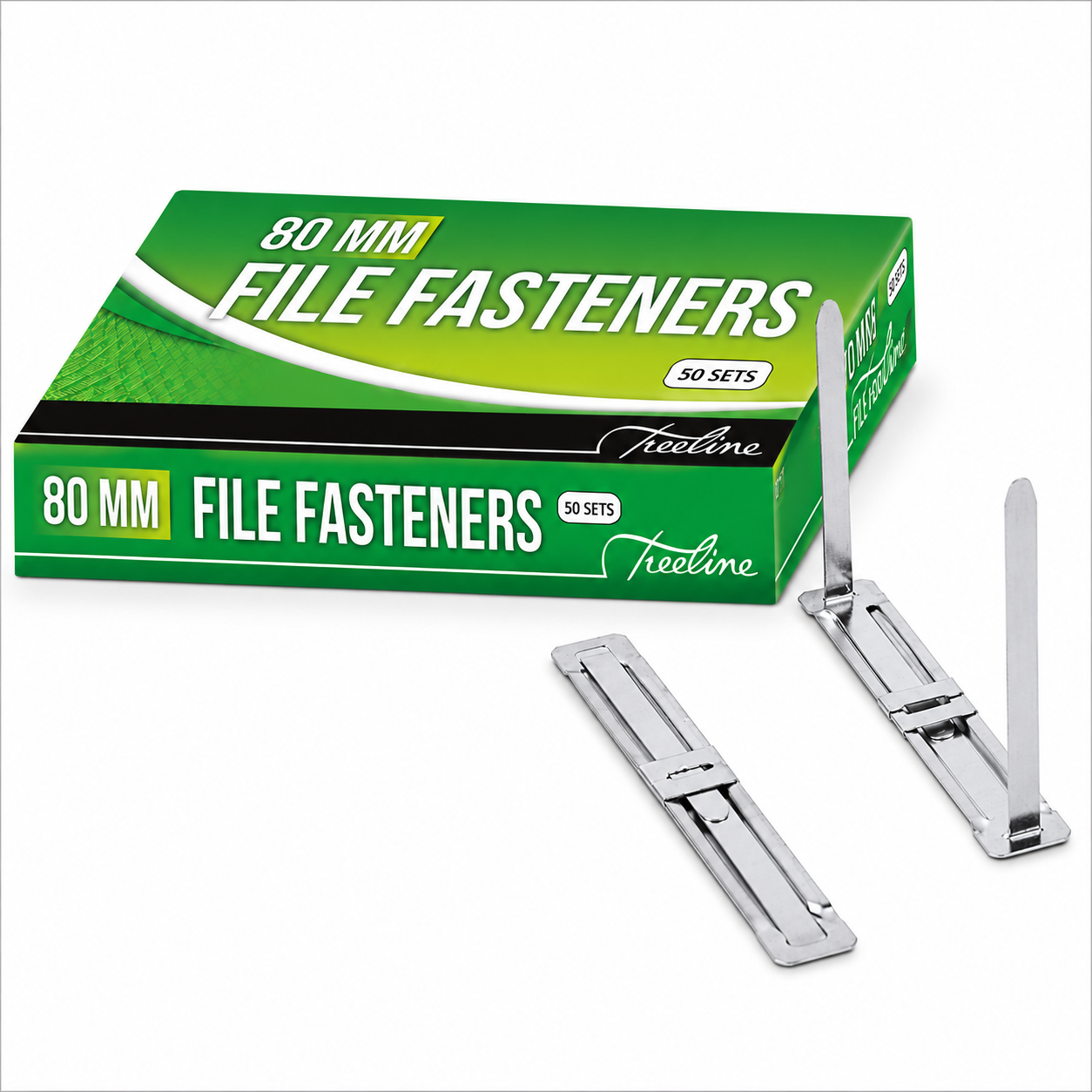 Metal File Fasteners 80mm Set of 50
