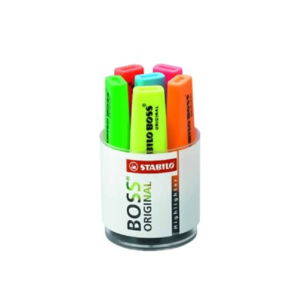 Stabilo Boss Original Highlighter Tub of 6