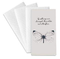 zakdoekje met witte vlinder