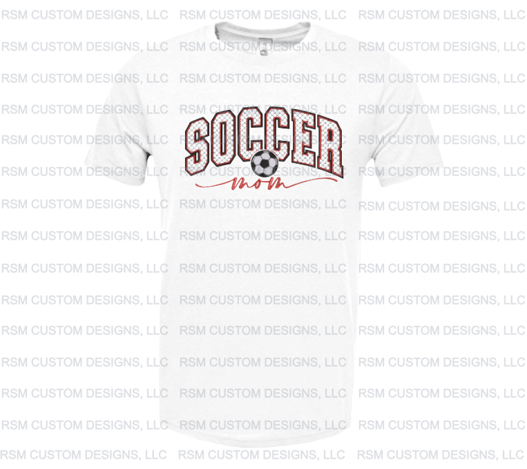 Soccer Mom - Embroidered T-Shirt (Cotton/Poly Blend) - PC176