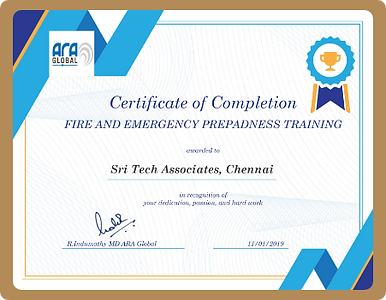 Certification of Sri Tech Associates