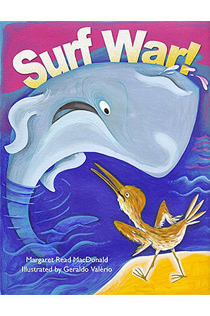 Folktale from the Marshall Islands. Sandpiper and Whale argue about who owns the beach. Each calls in relatives to help claim the island for themselves. At last, as they are destroying the bay, they realize they should share. Useful for discussions of ecology and peaceful resolution.