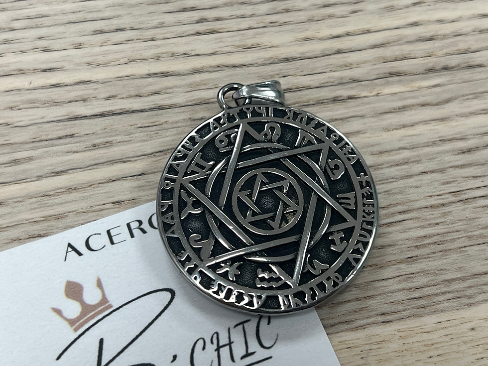 Miniatura: Dije Acero Medalla de Estrella de David