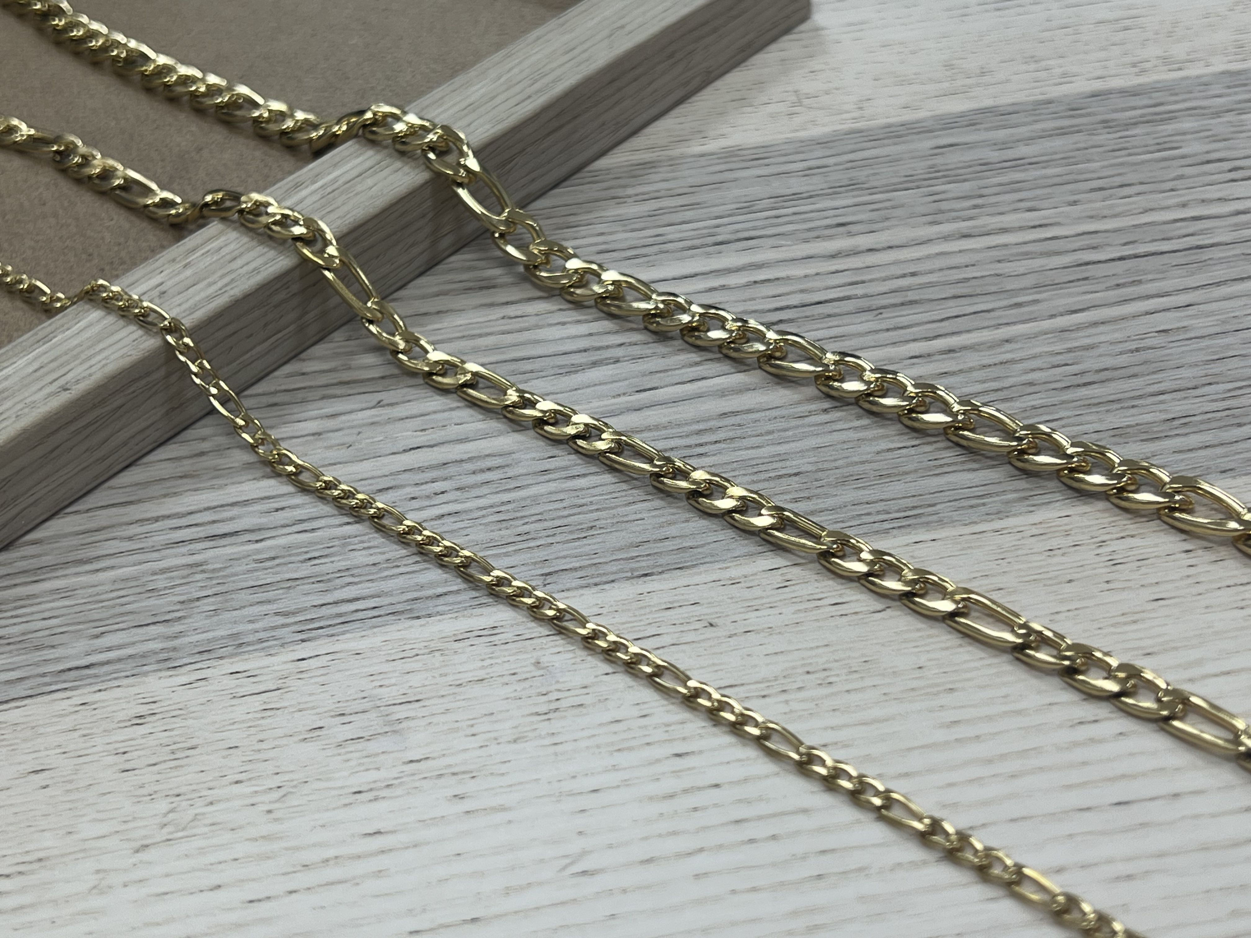 Cadena Tipo Eslabon Cartier dorado 60cm