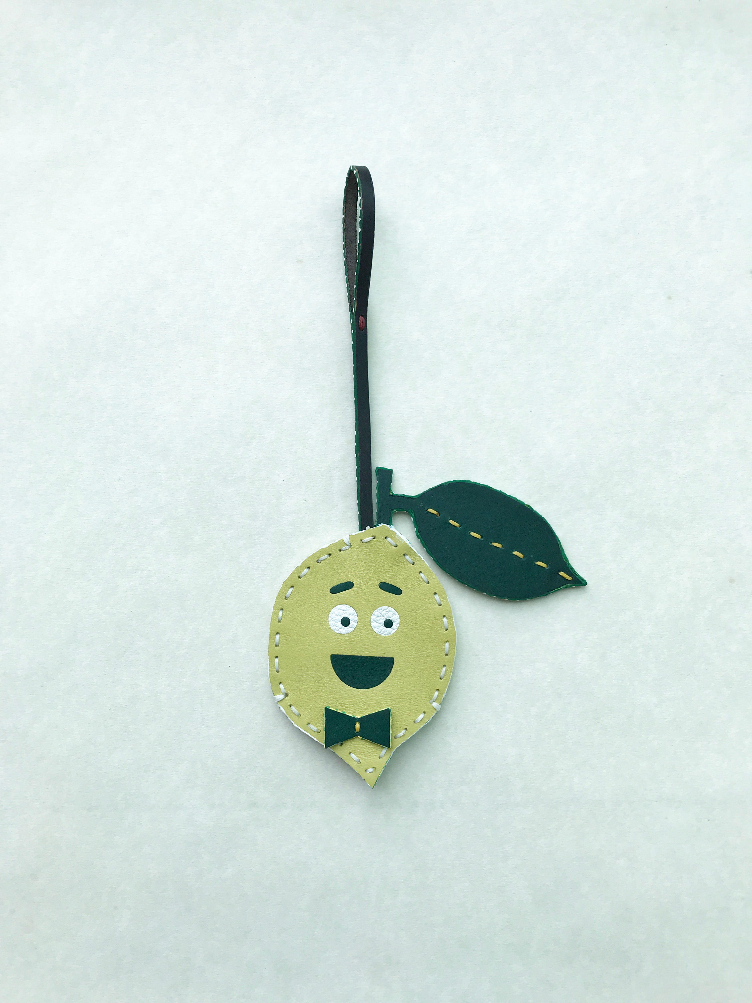 Lemon keychain charm