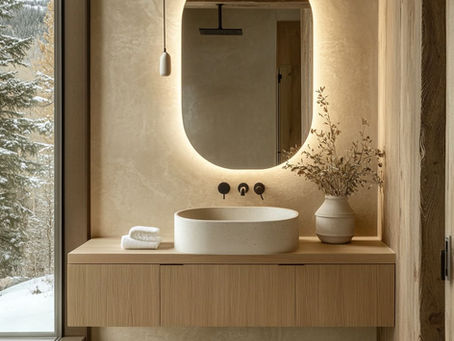 Venetian plaster in bathroom