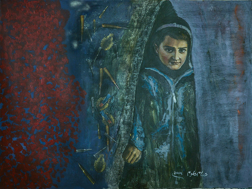 Mixed media on canvas