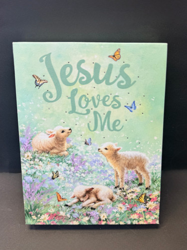 Jesus Loves Me – 8x6 Lighted Mini Canvas Easel | Chaubrei