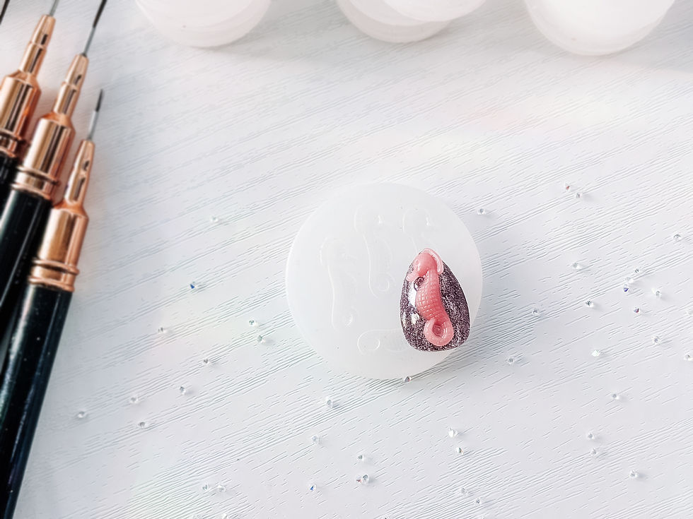 Thumbnail: Seahorse Nail Charm Silicone Mold