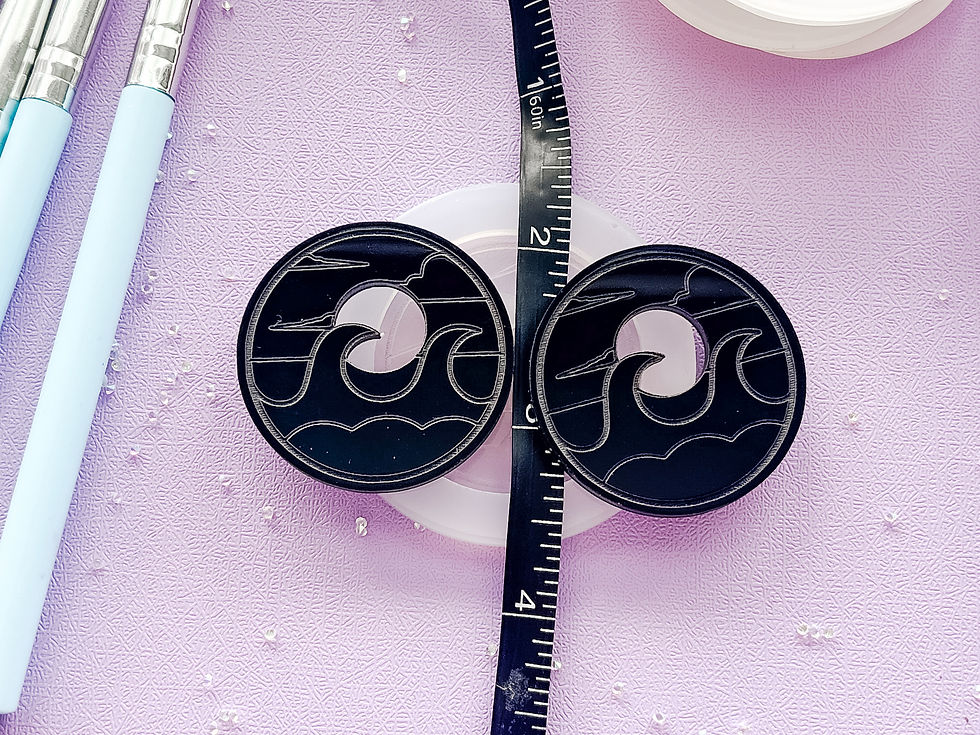 Thumbnail: Wave Earrings Silicone Mold