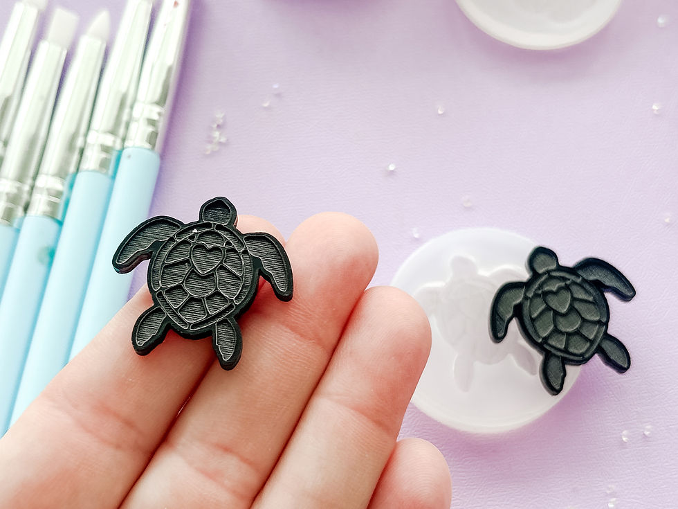 Thumbnail: Sea Turtle Earrings & Charm Silicone Mold