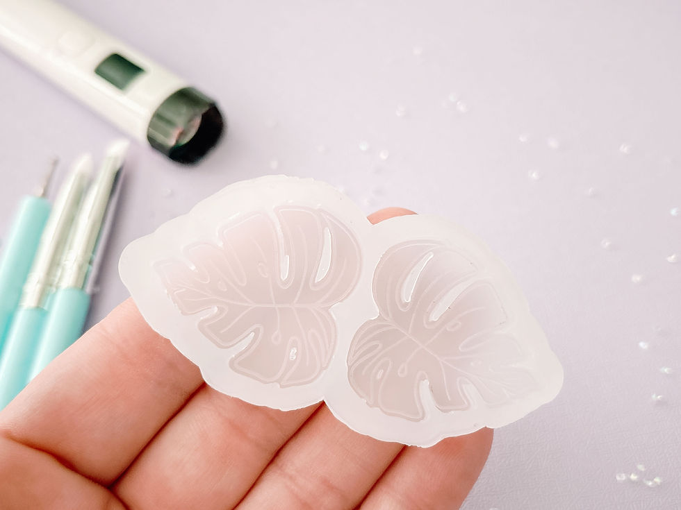 Thumbnail: Monstera Leaf Earrings Silicone Mold