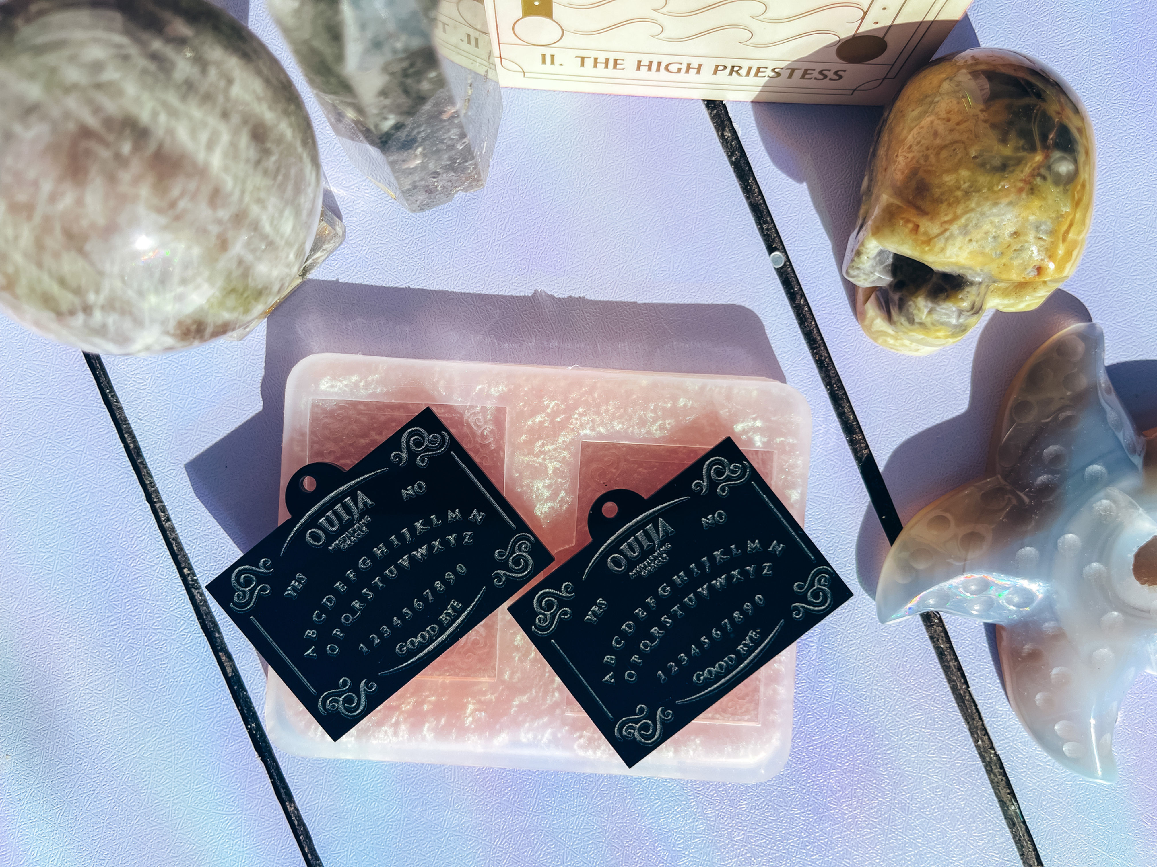 Ouija Board Earrings or Keychain Silicone Mold
