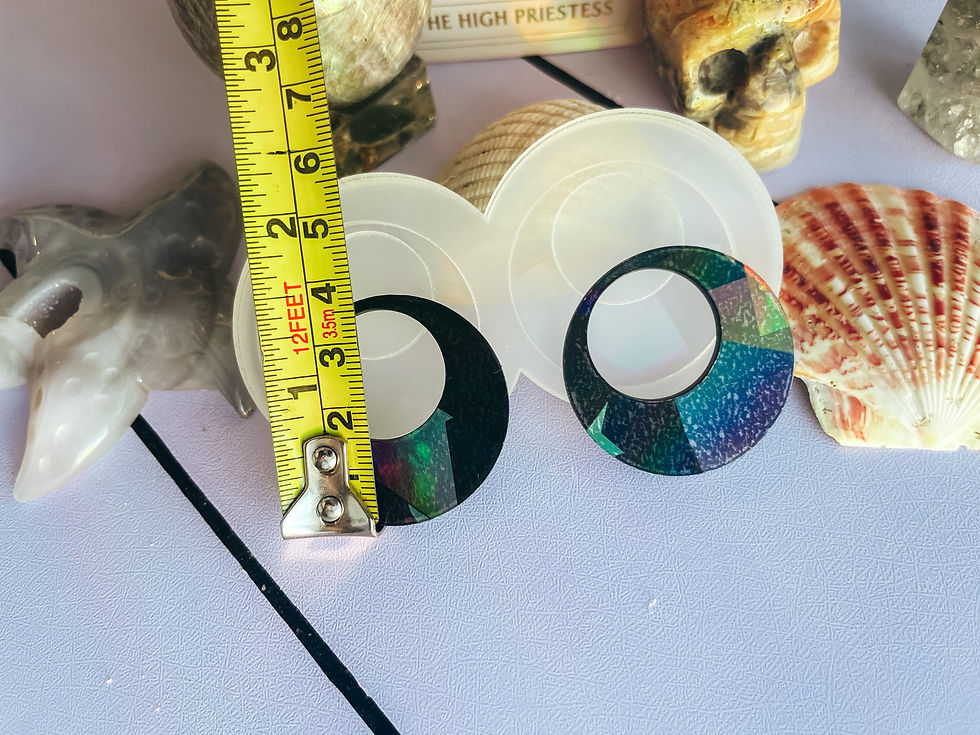 Thumbnail: Holographic Hoop Earrings Silicone Mold