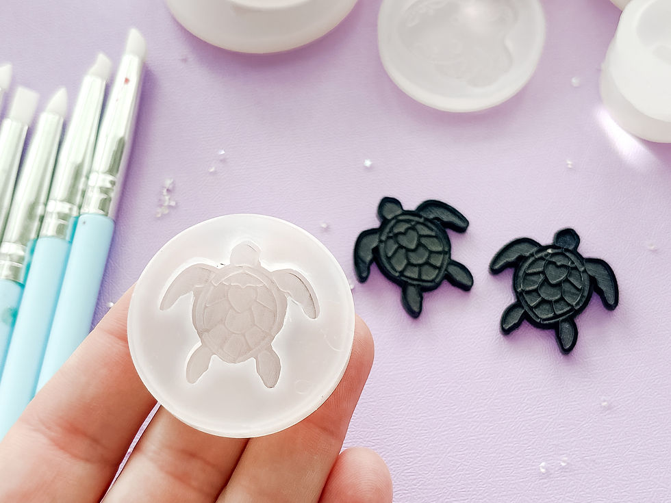 Thumbnail: Sea Turtle Earrings & Charm Silicone Mold