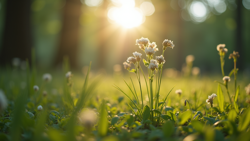Eye-level view of a calming nature scene