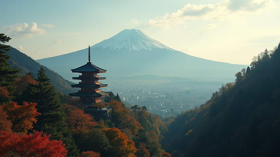 High angle view of the Mount Kurama