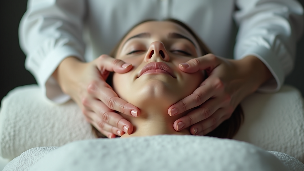 Vue rapprochée d'une séance de reiki avec les mains du praticien au-dessus du corps