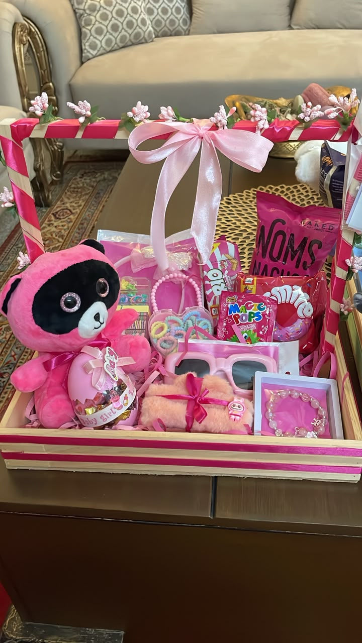 Pink Panda Girls Gift Basket