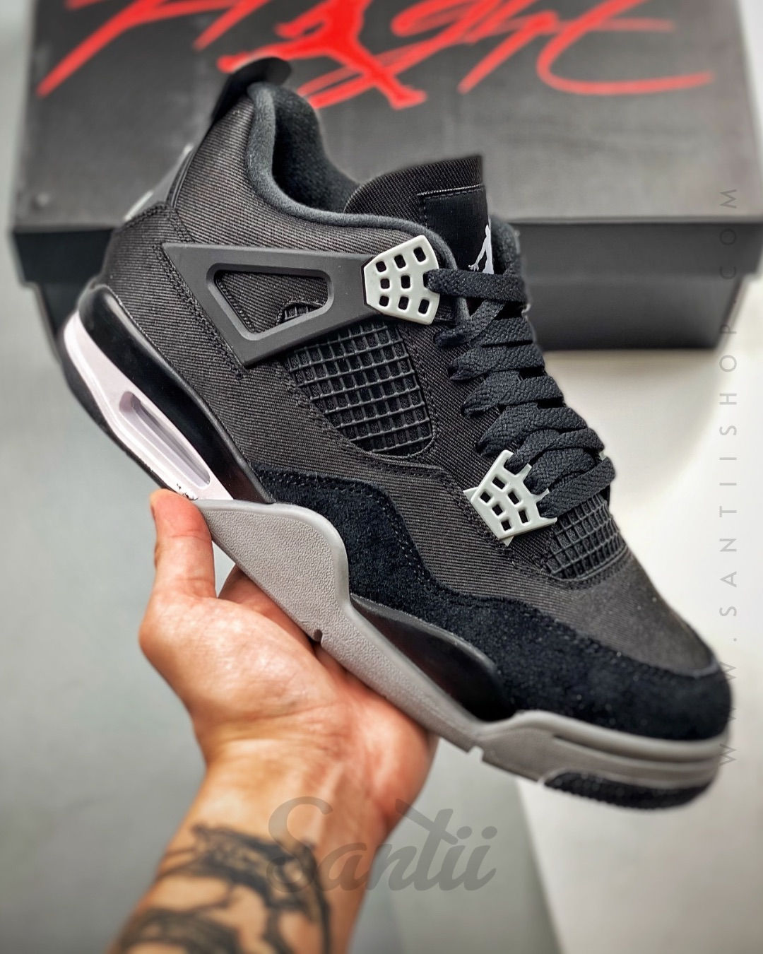 Air Jordan 4 "Black Canvas""