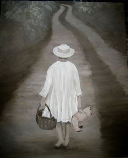 Fillette à l'ourson