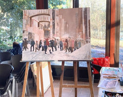 Juste avant la pause café, il n'a pas encore neigé