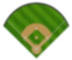 top view of layout empty sport baseball field with diamond shaped real green realistic gr