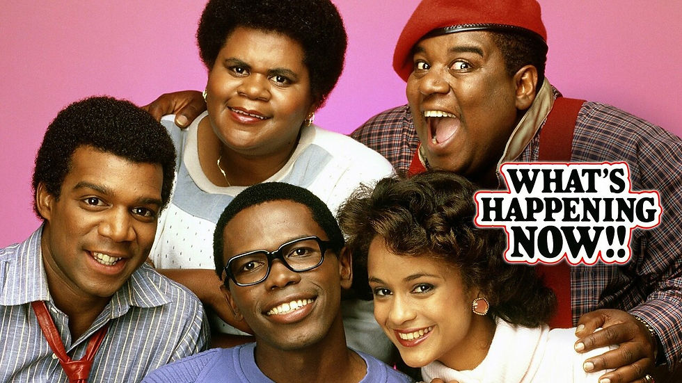 Cast of What's Happening Now!! poses for a studio promotional image.