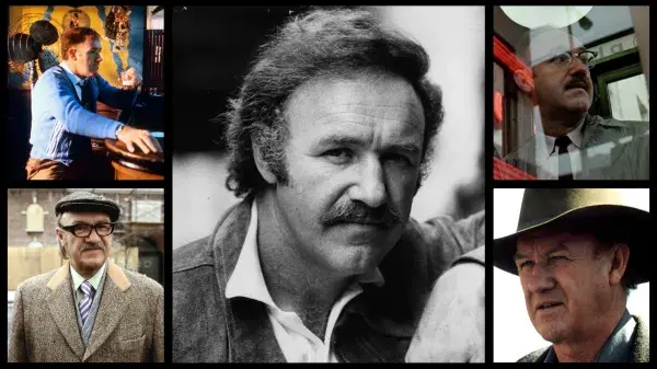 Gene Hackman collage of roles