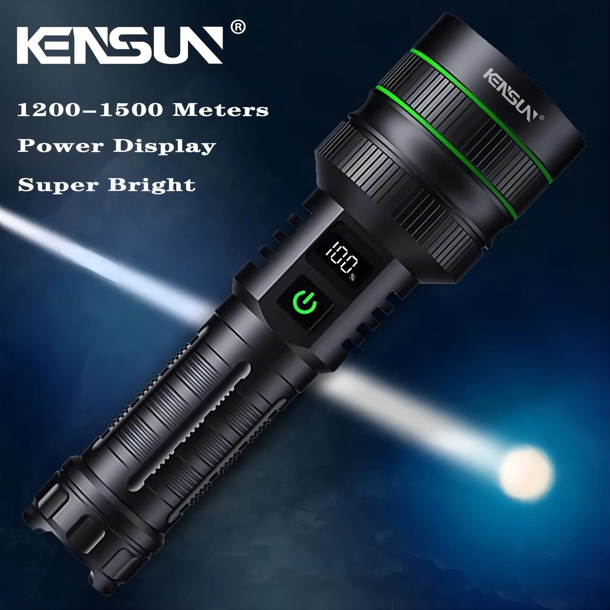 High Power Tactical Torch Most Powerful LED Flashlight Long Shot Zoomable Lanter