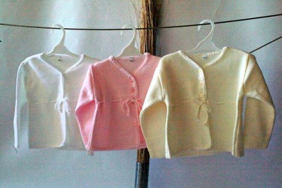 Catholic Baby Girl Baptism Sweater 0-6M ~~ Button Lazo Cardigan, 100% cotton long sleeve button lazo closure white pink beige