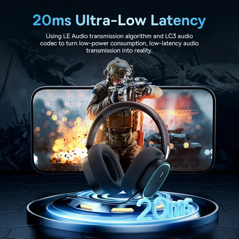 Thumbnail: Baseus GH02 Gaming Wireless Headphone with Mic Over-Ear Headphones Bluetooth 5.3
