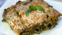 Green Lentil Lasagna in a Dairy-Free Rosé Sauce