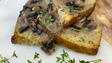 Quinoa Chicken Loaf with Mushroom Sauce
