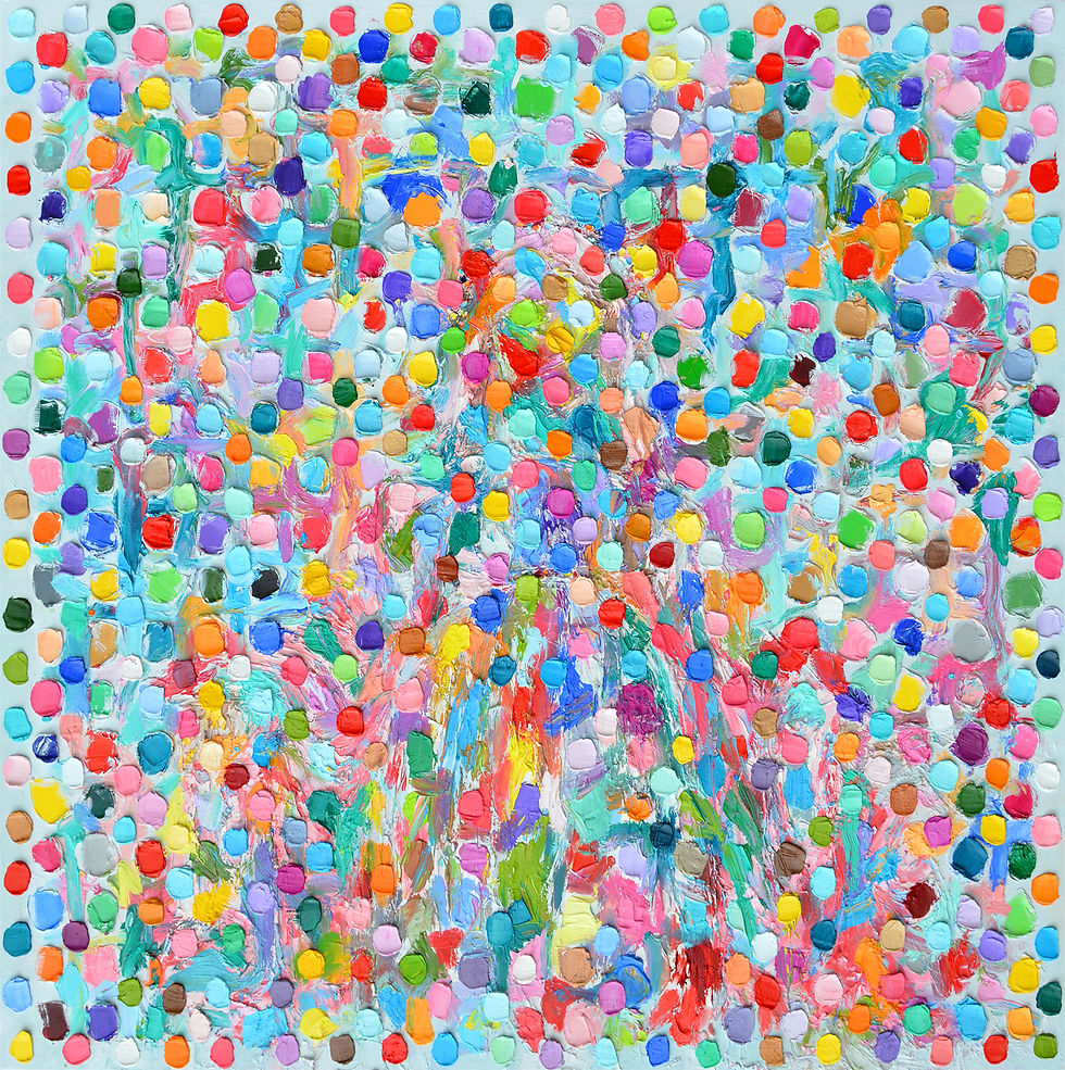 Thumbnail: Polka Daub Revelry, 40"x40"