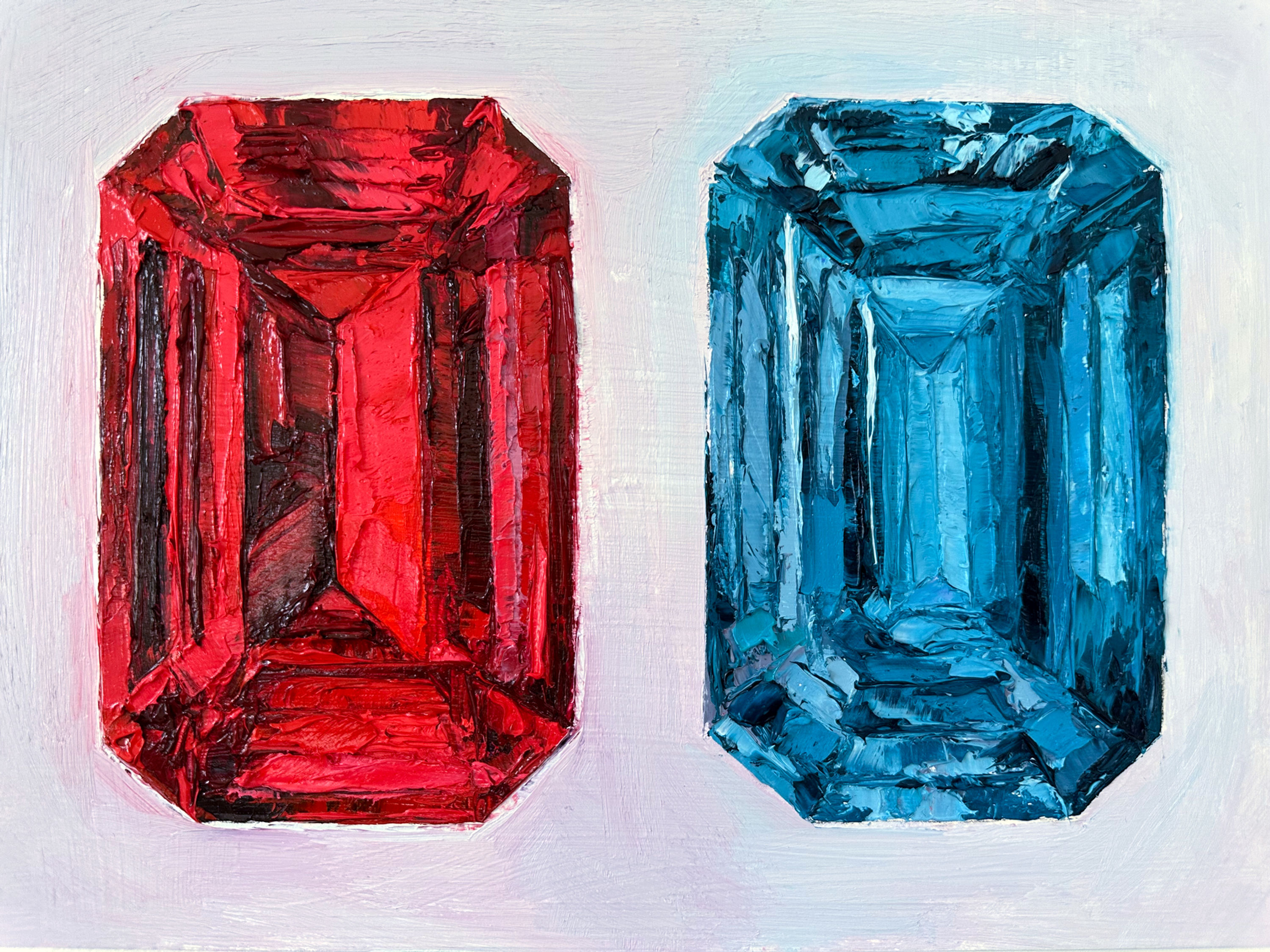 Emerald Cut Duo, 12"x9"